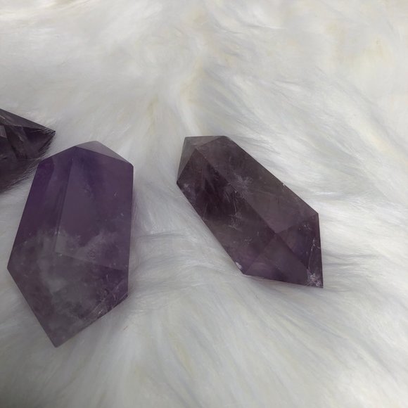 Amethyst Double Point Crystal purple gemstone wand - Picture 6 of 9